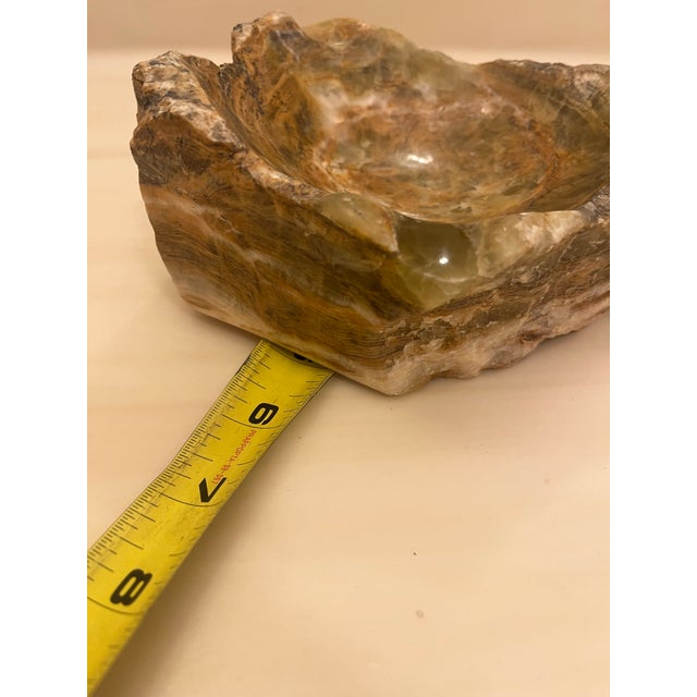 Stone Mid Century Modern - Brutalist Italian Earth Tone Stone Ashtray / Trinket Holder For Sale - Image 7 of 12