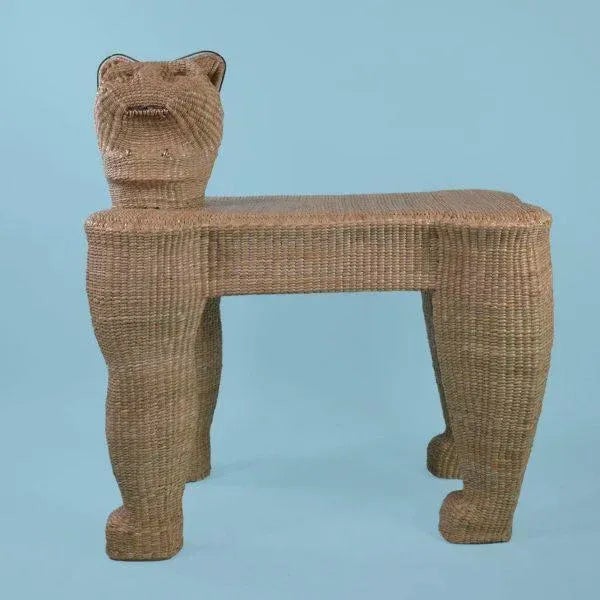 Boho Chic Vintage One in a Kind Jaguar Desk by Mario Lopez Torres For Sale - Image 3 of 12