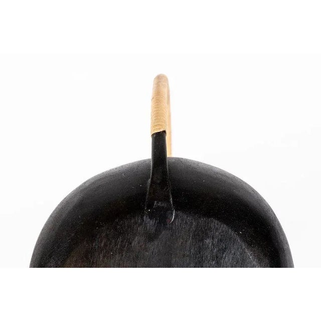 Black Carl Auböck #3632 Watering Can in Patinated Brass and Cane For Sale - Image 8 of 12