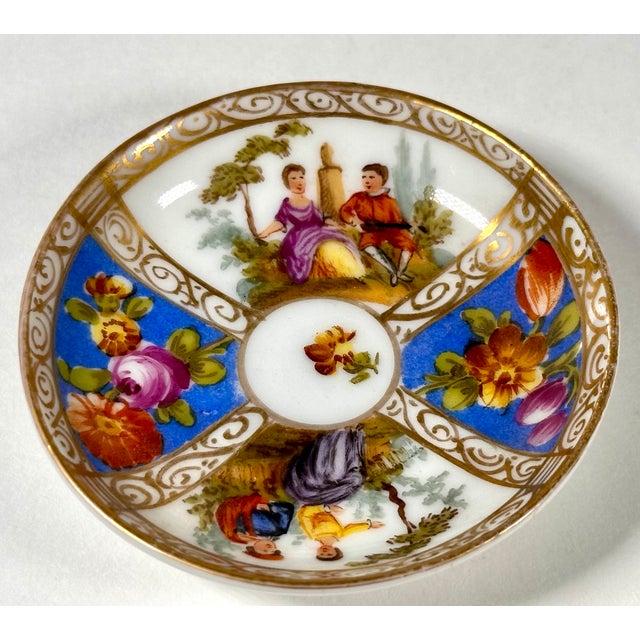 19th Century Helena Wolfsohn Dresden Miniature Cup & Saucer With Augustus Rex Mark c.1879-83 For Sale - Image 5 of 15