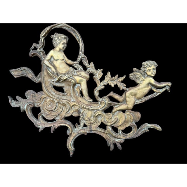 Gold Bronze Fire Screen by Charles Casier For Sale - Image 8 of 11