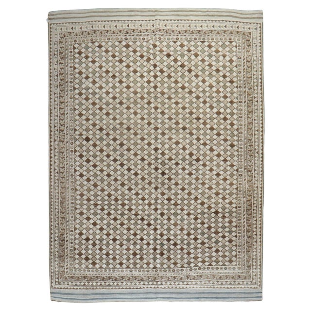 1940s Brown Ivory Tribal Ersari Rug For Sale - Image 15 of 18