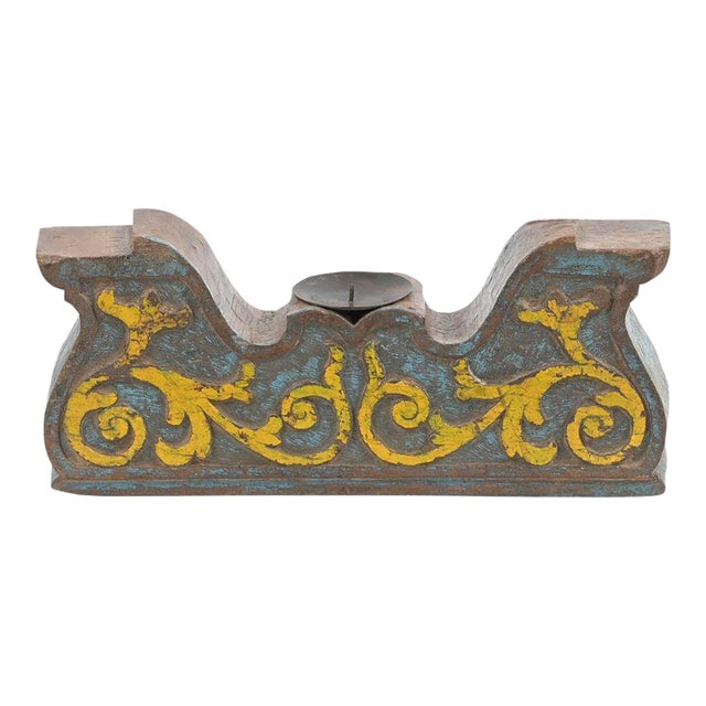 Vintage Indian Architectural Element Candlestand For Sale