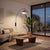 Luna Bella Wall Arc Lamp - Black Nickel, Satin/White Shade, Dimmable For Sale In Los Angeles - Image 6 of 7