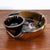 Brown Mid Century Modern Bruce Larrabee Studio Pottery Chip and Dip Dish Bowl, Signed For Sale - Image 8 of 11