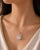 Modern Late 20th Century 14K White Gold Diamond Big Apple Pendant Necklace For Sale - Image 3 of 3