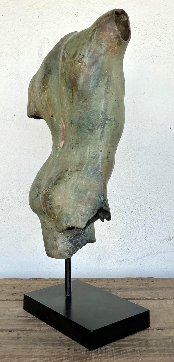 Vintage Patinated Bronze Torso of Man — additional photo 7