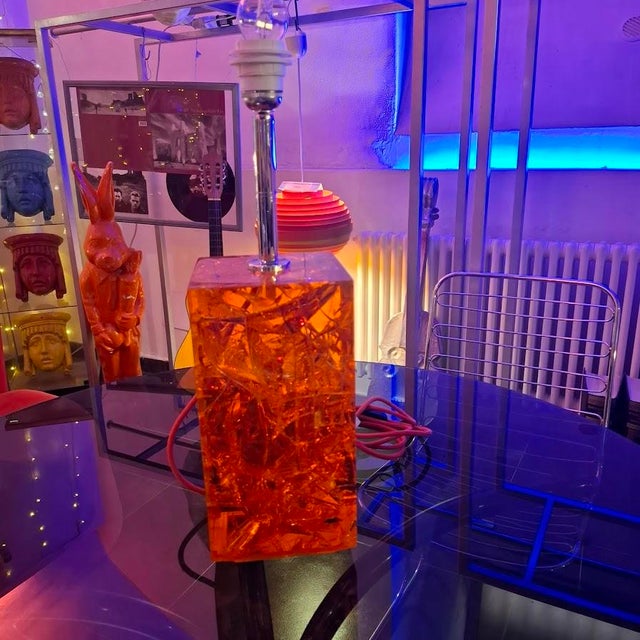 Fractal Resin Table Lamp by Marie-Claude De Fouquières, 1960 For Sale - Image 4 of 7