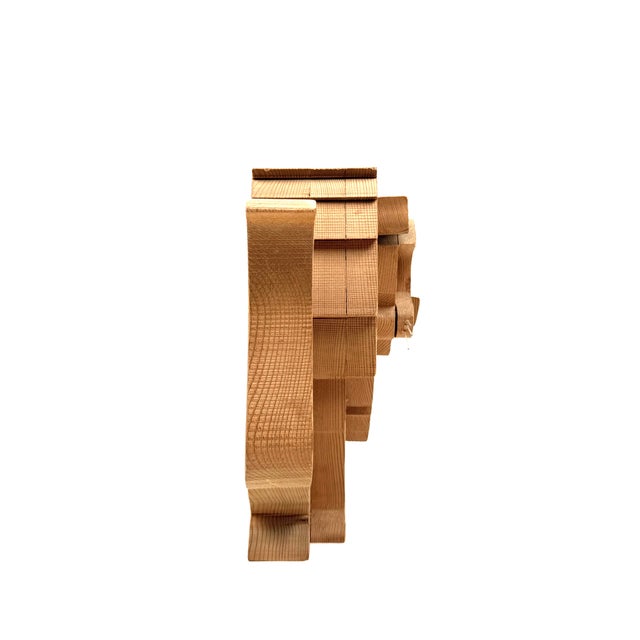 Mid-Century Modern Lion Wood Sculpture, Attributed to Bottega Michelangeli, Orvieto Italy 1970s For Sale - Image 3 of 12