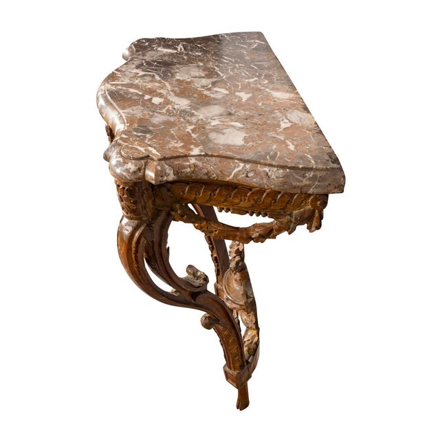 Early 18th Century Louis XVI Waxed Oak Console Table For Sale - Image 5 of 13