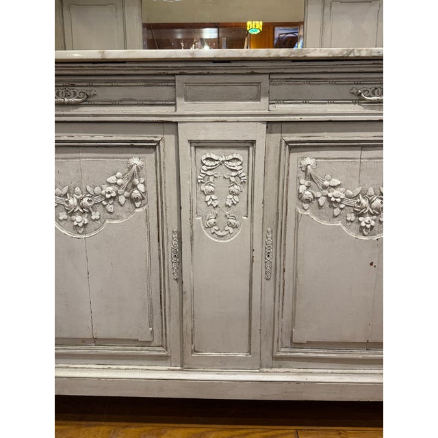 Antique French Country Sideboard and Marble Countertop Top For Sale - Image 10 of 10