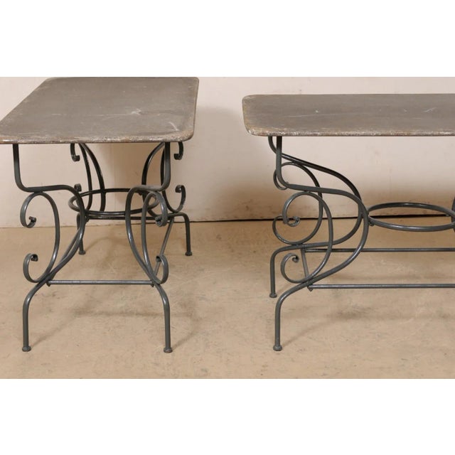 Mid-20th Century Metal Occasional Tables, France - A Pair For Sale - Image 4 of 11