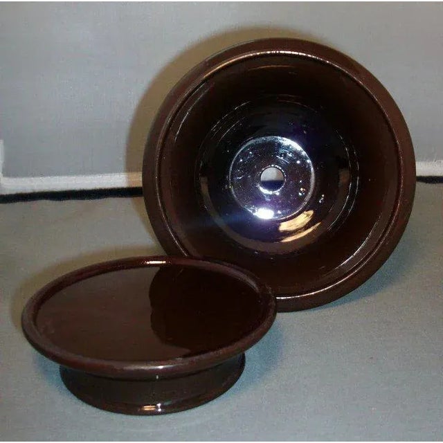 Brown Early 19th Century Spode Porcelain Brown Jasperware Flower Pot or Cachepot Planter For Sale - Image 8 of 9