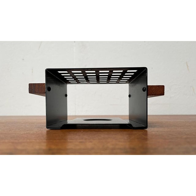 Mid-Century Modern Mid-Century Minimalist Metal and Teak Tea Warmer, 1960s For Sale - Image 3 of 18