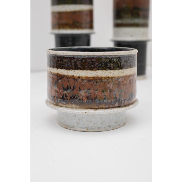 Brown Vintage Scandinavian Ceramic Vase by Inger Persson for Rörstrand, Sweden, 1970s For Sale - Image 8 of 13