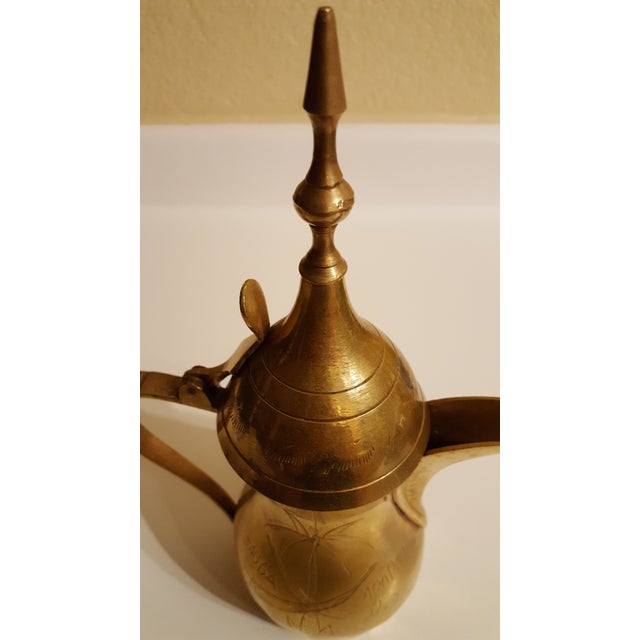 1930s Mid Century Modern Vintage Saudi Arabian Dallah Pot Inscribed For Sale - Image 5 of 12