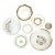Gold-Embellished Vintage Porcelain Wall Plate Curation - Group of 7 For Sale