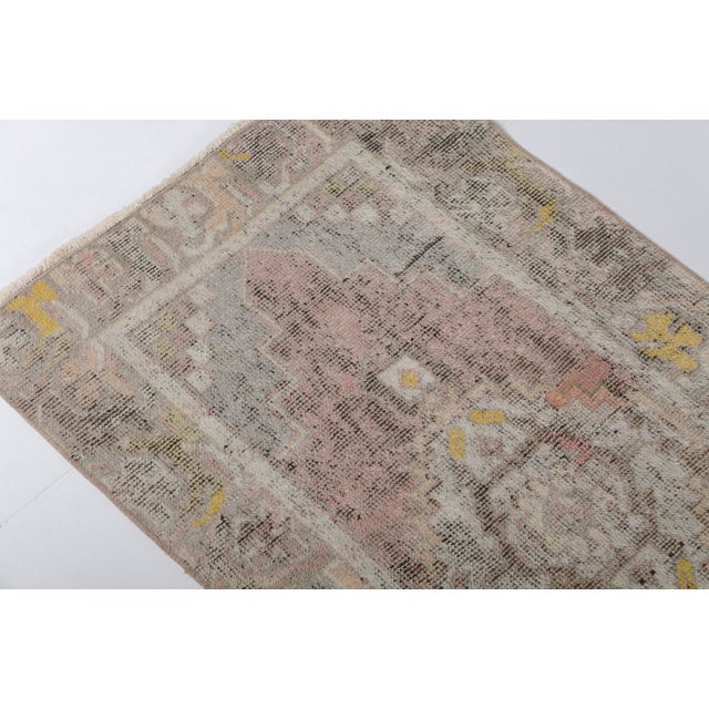 Mid 20th Century Oushak Anatolian Decorative Hallway Runner For Sale - Image 10 of 10