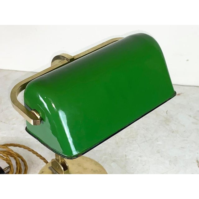 1920s Art Deco Banker Table Lamp, Former Czechoslovakia, 1920s For Sale - Image 5 of 17