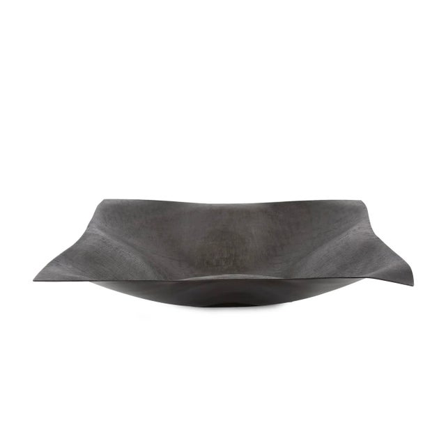 The Etched Crossways Wavy Edged Bowl, Small For Sale - Image 11 of 11