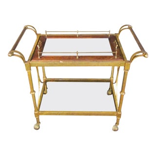 1970s Mid-Century Modern Mastercraft Bar Cart For Sale