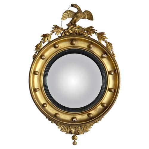 Antique English Convex Mirror, 1800s For Sale - Image 12 of 12