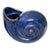 14.5" Mid-Century Modern Pottery X- Large Nautilus Planter Deep Cerulean Blue For Sale