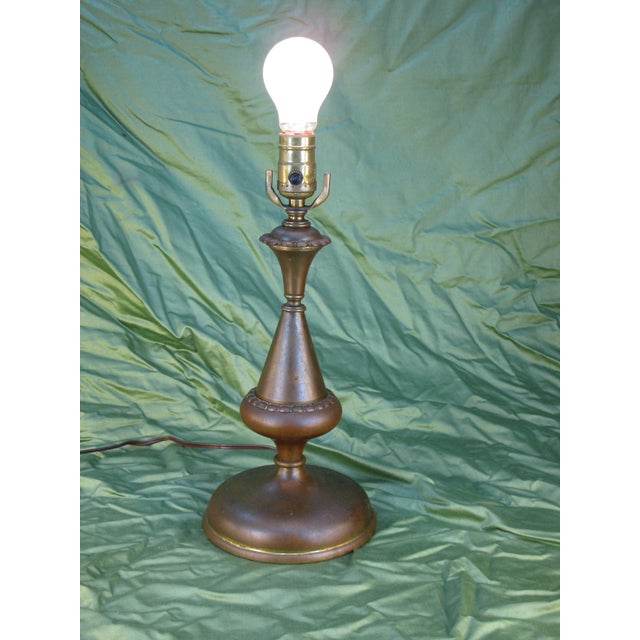 Early 20th Century Tabe Lamp Arts & Crafts / Art Deco Brass For Sale - Image 9 of 9