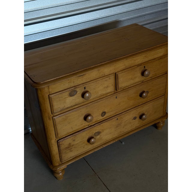 Antique Pine Two Over Two Drawers - Chest of Drawers From England For Sale - Image 6 of 18