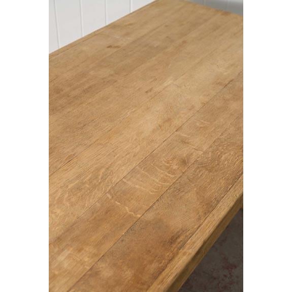 Spanish Splayed Leg Bleached Oak Trestle Dining Table (C. 1900) For Sale - Image 4 of 6