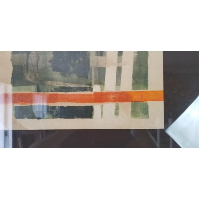 Glass 1970 E R Griffing "Woodland Passage" Abstract Painting For Sale - Image 7 of 13