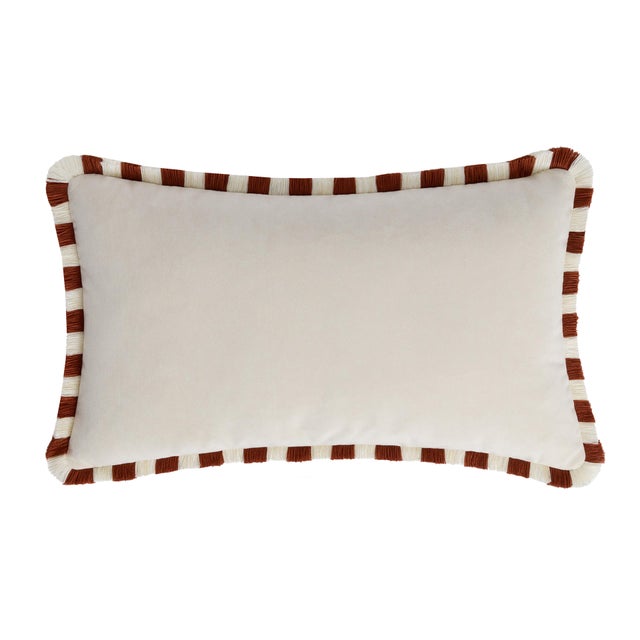 Brick & Ivory Fringed Cushions – Set of Two A sophisticated dialogue of color and texture, this exclusive set pairs the...