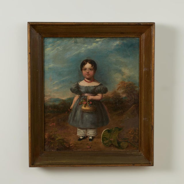 Pair of Antique English Portraits of the Binns Sisters For Sale - Image 10 of 18