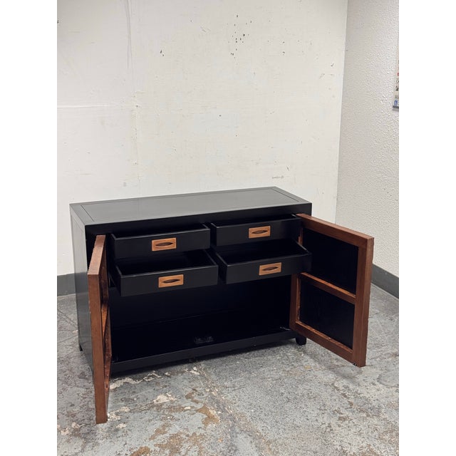 Robert Kuo for McGuire Furniture Dragon Swirl Bar Cabinet For Sale - Image 9 of 12