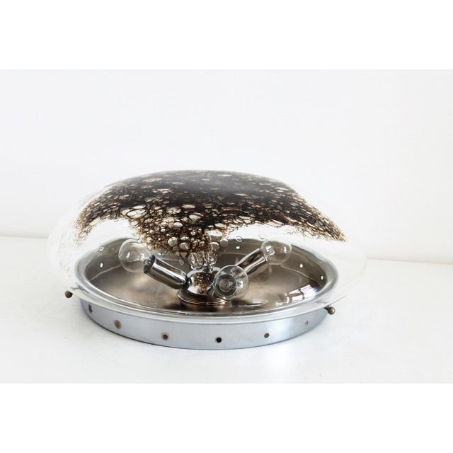 Mid-Century Modern Italian Murano Bubble Glass Flush Mount by La Murrina, 1970s For Sale - Image 3 of 18
