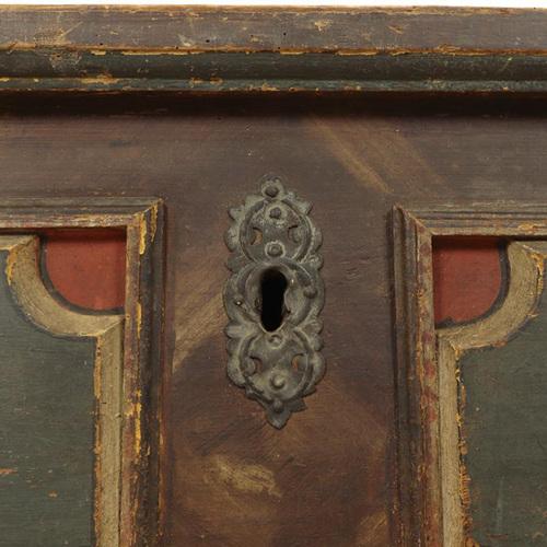 Blue Folk Art Bridal Box For Sale - Image 8 of 12