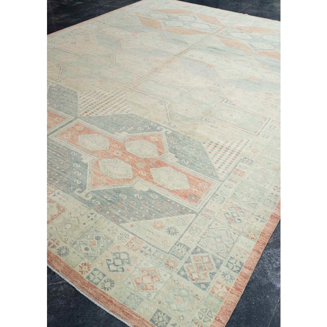 Navy Blue Turkish Oushak Antique Look Rug 10'5" x 13'11" #21307 For Sale - Image 8 of 8