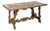 Italian Baroque Style 19th Century Walnut Table with Carved Trestle Base For Sale