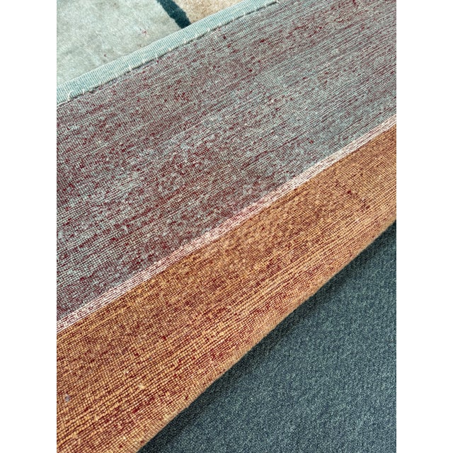 Textile 6ft 1in × 9ft 4in Post Modern Geometric Area Rug For Sale - Image 7 of 12