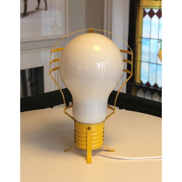 Mid-Century Modern 1960s Opalescent Light Bulb Lamp For Sale - Image 3 of 8