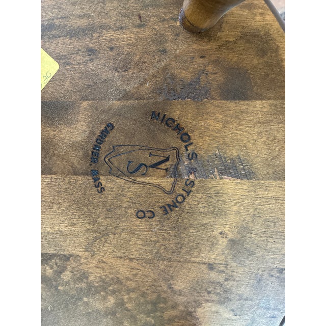 Traditional Vintage Nickels and Stone Dining Set For Sale - Image 3 of 3
