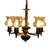 American Antique 5 Arm Chandelier | Opalescent Amber Glass Shades For Sale - Image 3 of 6