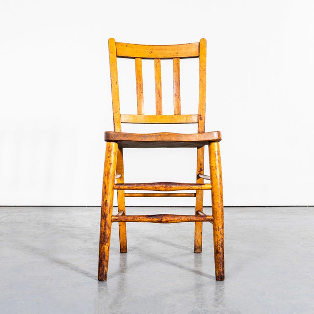 Vintage Elm Chapel Dining Chairs, 1940s, Set of 4 For Sale - Image 3 of 12