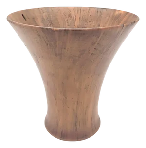 1990's Artisan Signed Turned Wood Vase by Paul F Heede