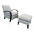 Room & Board Sloan Modern Lounge Chair With Curved Wood Arms For Sale