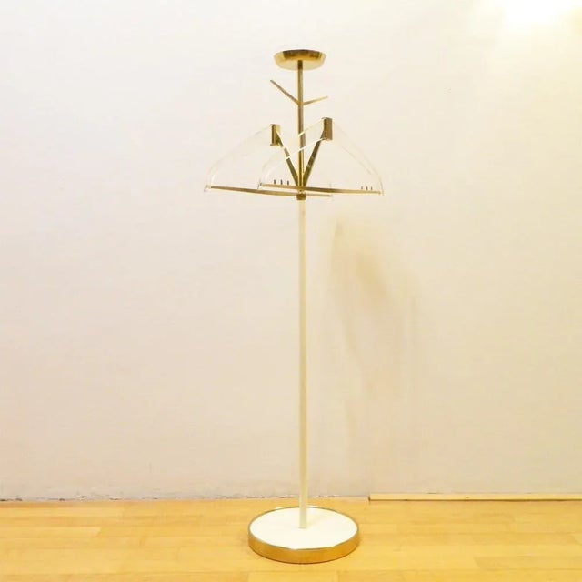 Coat Rack in Brass and Acrylic Glass from Münchner Werkstätten, Germany, 1960s For Sale - Image 9 of 11