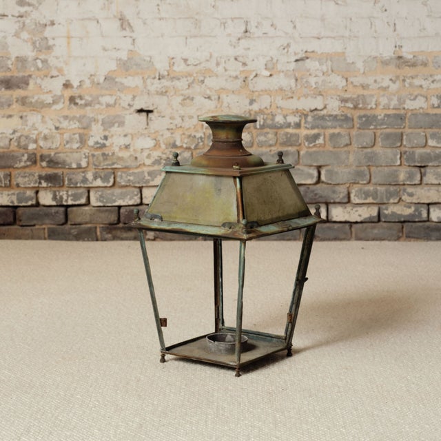 Add vintage French charm to your space with this 20th century French copper lantern, a beautifully crafted piece that...
