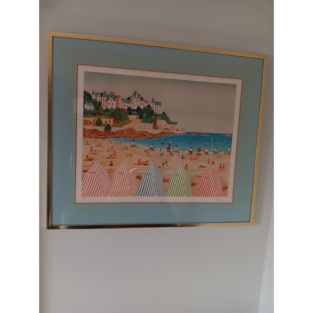 Coastal 1980s Pair of Fanch Ledan Signed, Numbered Lithographs For Sale - Image 3 of 12
