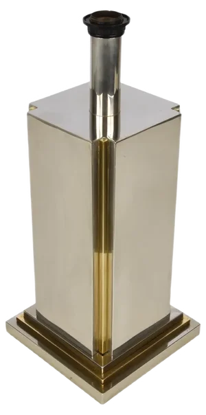 Italian Steel & Brass Table Lamp by Carlo Venturini for Bottega Del Lume, 1970s