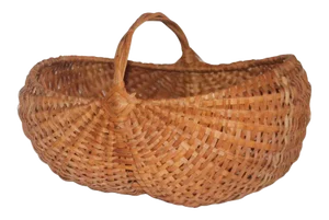 19th Century Woven Buttocks Basket